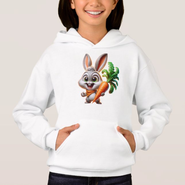 Lapin Mignon Avec Carotte Art Heureux (Devant)