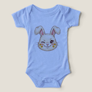 Lapin mignon clignant d'œil friandise maïs visage