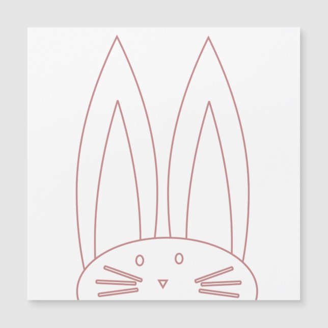Lapin Mignon Coloriage Contour Rose Vacances  (Devant)