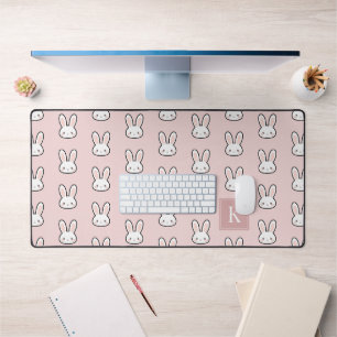 Lapin motif visage de lapin mignon monogrammé