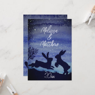 Lapin Personnalisé Rabbit Bleu voeux Anniversaire