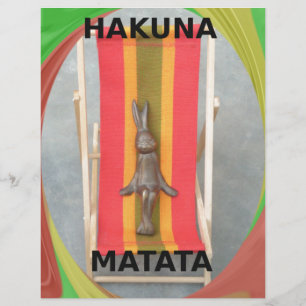 Lapin Relaxant Hakuna Matata Vector Artwork