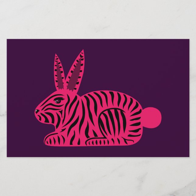 Lapin rose Zebra (Devant)