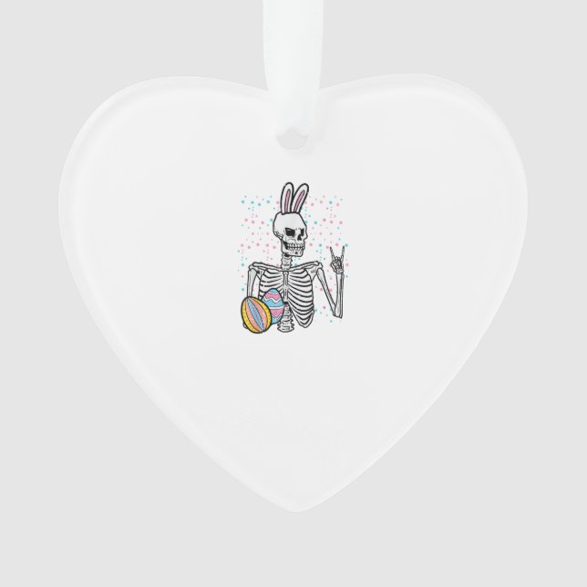 Lapin squelette de Pâques Rock Hand Rocker Garçons (devant)