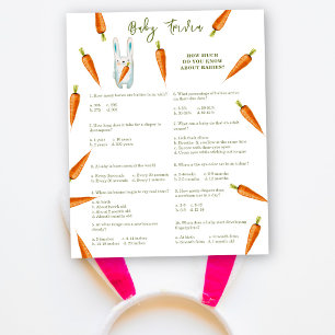 Lapin - Trivia bébé   Jeu Baby shower