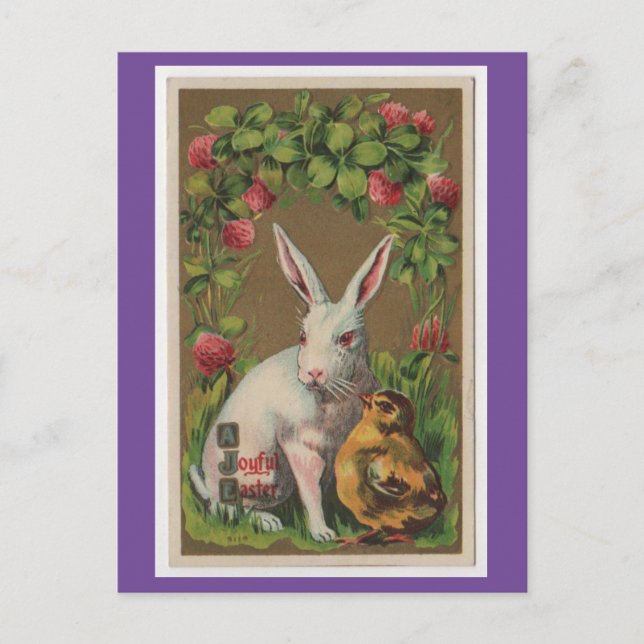 Lapin vintage Avec Carte Postale Chick (Devant)