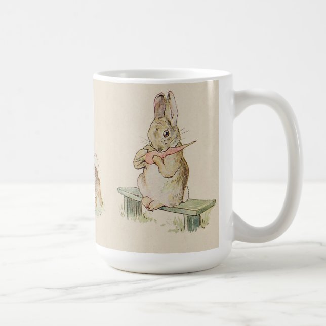 LAPIN VINTAGE MIGNON AVEC LA CAROTTE, TASSE DE (Droite)