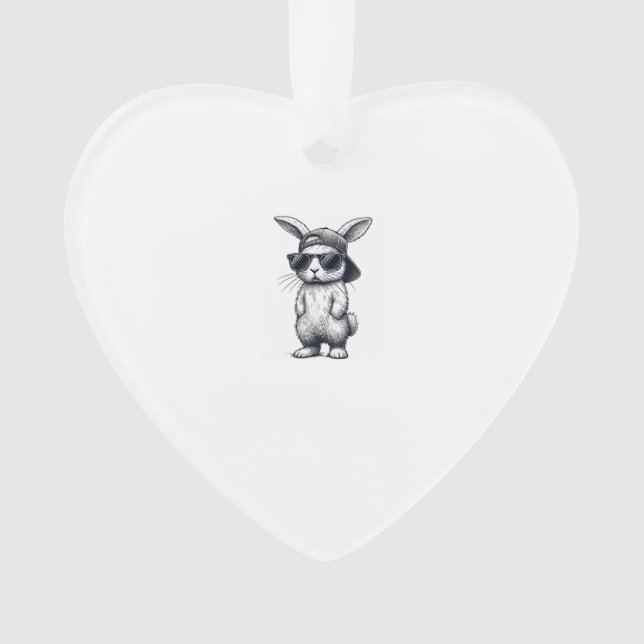 Lapin visage avec lunettes de soleil casquette jou (devant)