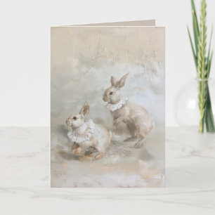 Lapins - Carte de vœux pliée