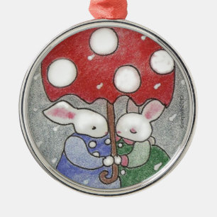 lapins d'amour ornement de Noël