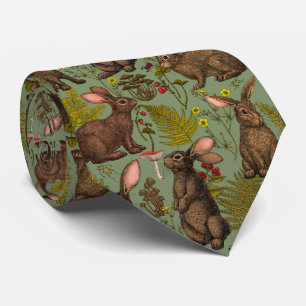 Lapins et Cravate de la flore boisée