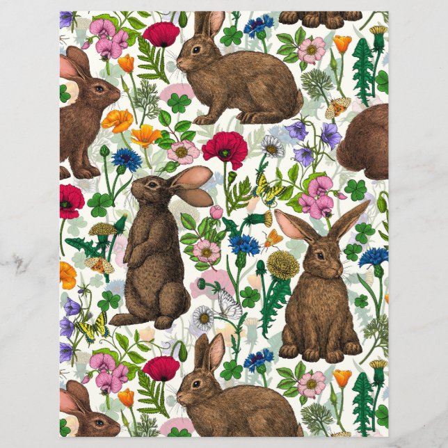 Lapins et fleur sauvage (Devant)