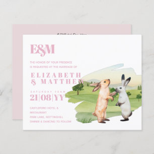 Lapins Mariage Couple Country Garden