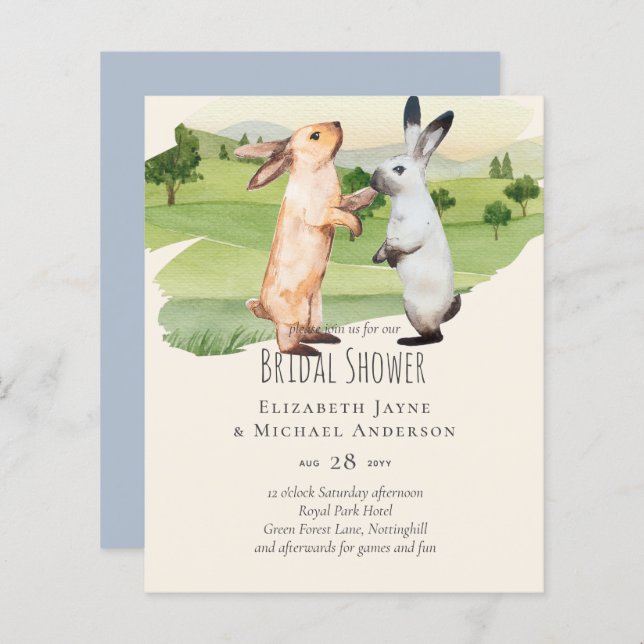 Lapins Mariage Couple Country Garden (Devant / Derrière)