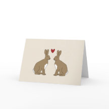 Lapins mignons de carte de Saint-Valentin