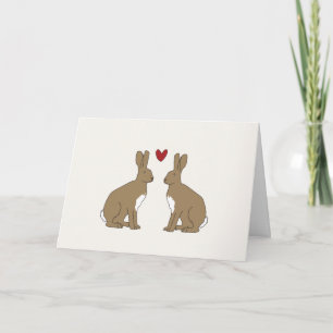 Lapins mignons de carte de Saint-Valentin