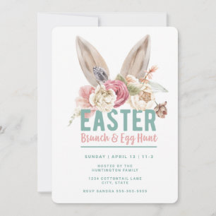 Lapins oreilles   Invitation Brunch de Pâques & ch