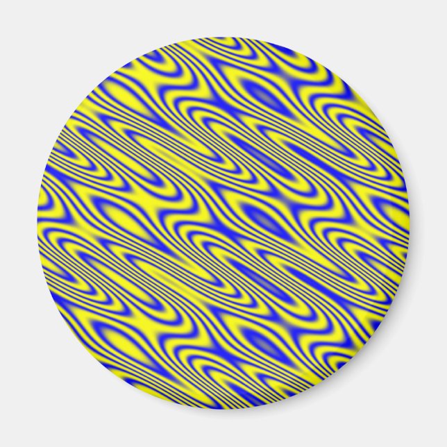 Lapis Lazuli Swirlies Magnet Motif Abstrait (Devant)
