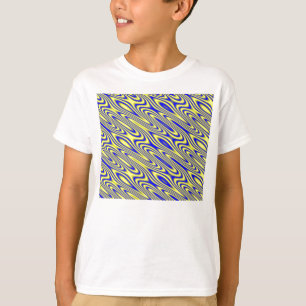 Lapis Lazuli Swirlies Motif Abstrait T-shirt