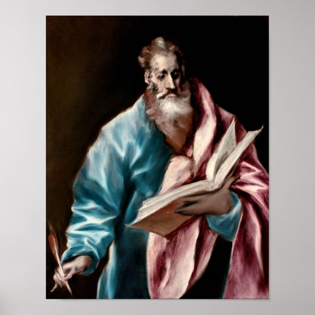L'apôtre St. Matthieu par El Greco Impression (Devant)