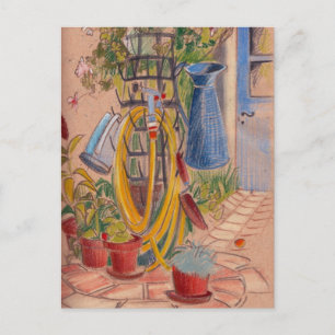 L'après-midi dans une carte postale de jardin fran