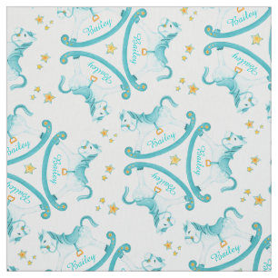 L'aqua de cheval de basculage jaunissent le tissu