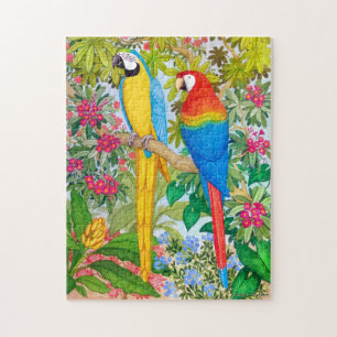 L'aquarelle d'ara Parrots le puzzle