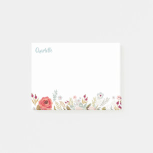 L'aquarelle fleurit 4 x 3 notes de post-it