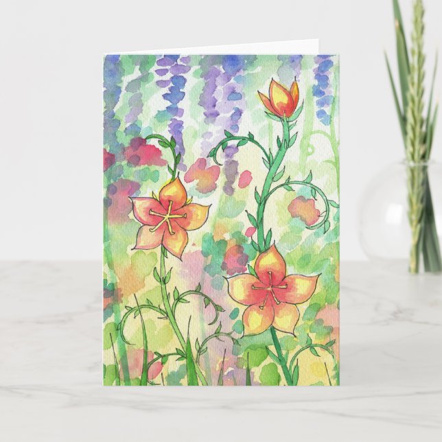 L'aquarelle fleurit le blanc de ~ de carte (Devant)