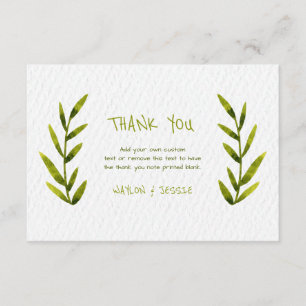 L'aquarelle laisse des cartes de Merci