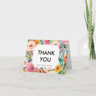 L'aquarelle romantique de jardin fleurit le Merci