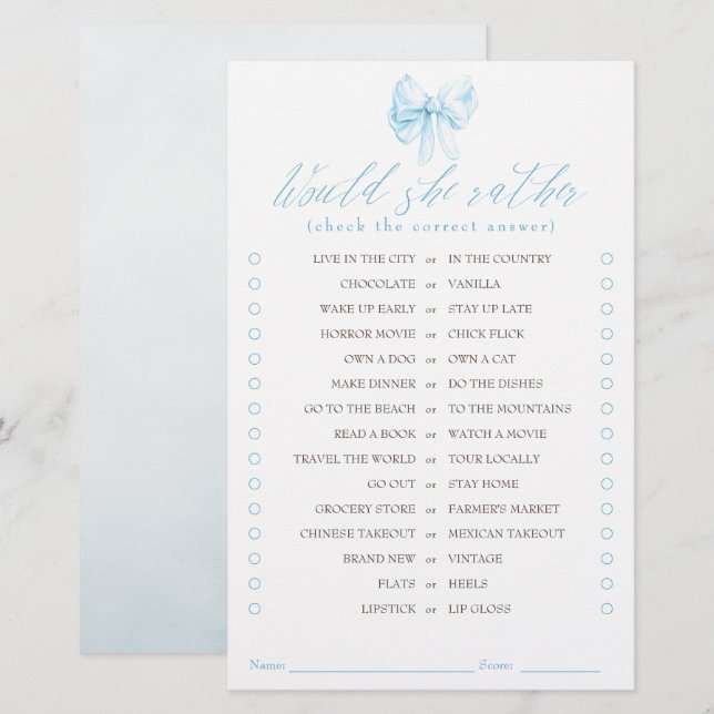 Laquelle préfère-t-elle jeu de mariage élégant rub (Devant / Derrière)