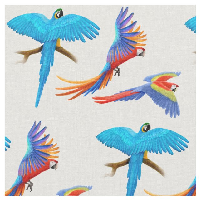 L'ara coloré Parrots le tissu (Fermer)