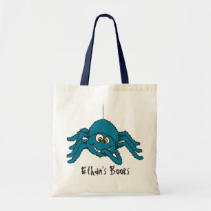 L'araignée bleue d'amusement badine le sac