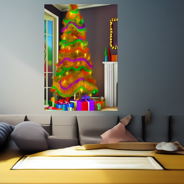 L'arbre de Noël | AI Art Poster (Créateur téléchargé)