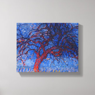 L'ARBRE ROUGE, Peinture murale en toile PIET MONDR