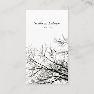 L'arbre silhouette le carte de visite créatif de