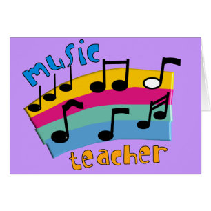 L'arc-en-ciel de professeur de musique note des