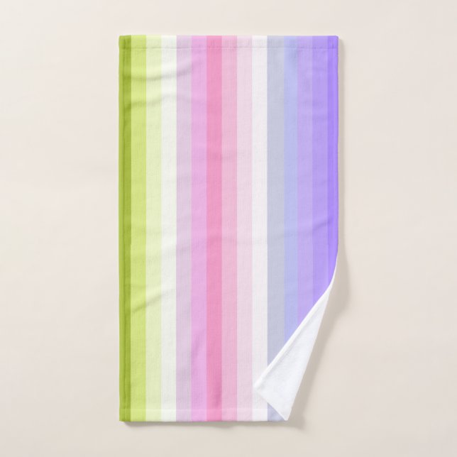 L'arc-en-ciel pâle barre le décor de Bath (Serviette à main)