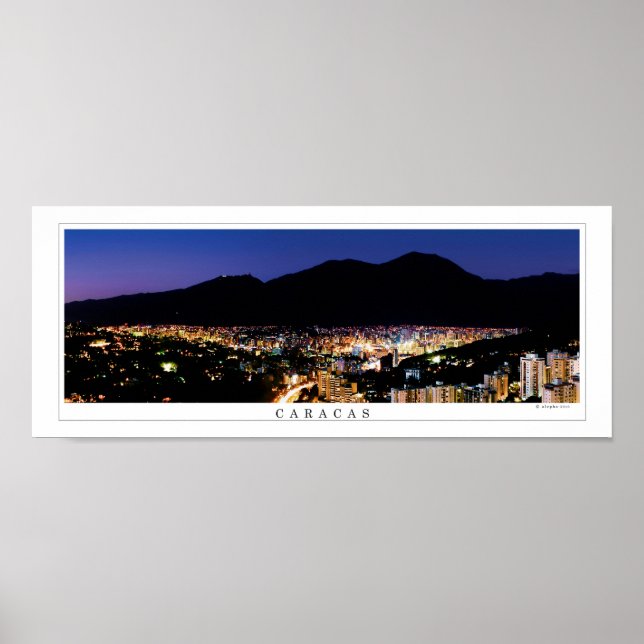 large affiche panoramique de la montagne Caracas A (Devant)
