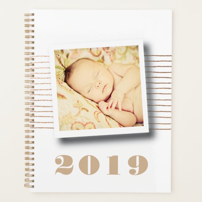 LARGE Journal du planificateur de photos 2019 (Devant)