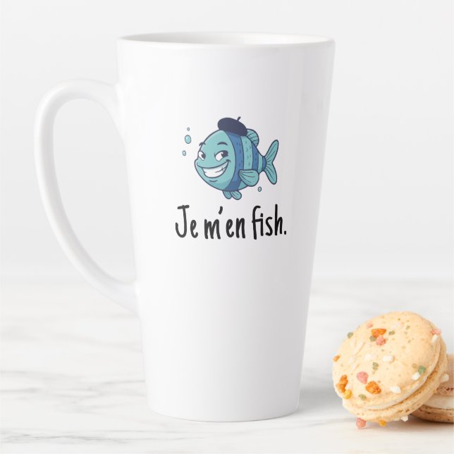 Large Latte Mug - Je m'en fish (En situation)