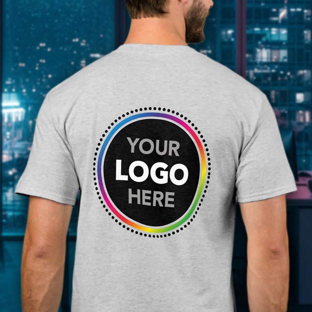 Large Logo Promo T-Shirt with Print on Back (Créateur téléchargé)