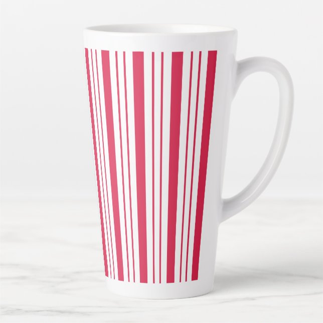 Large Peppermint Striped Latte Mug (Droite)