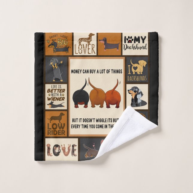 L'Argent Dachshund Peut Acheter Beaucoup De Choses (Gant de toilette)