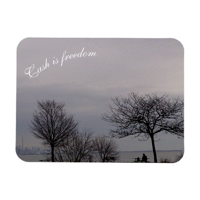 L'argent est la liberté Magnet flexible par RoseWr (Horizontal)