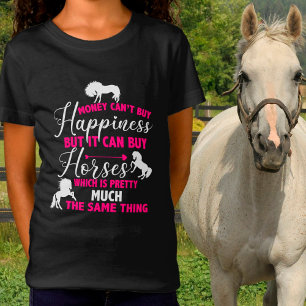 L'argent peut acheter Chevaux Hot rose T-shirt