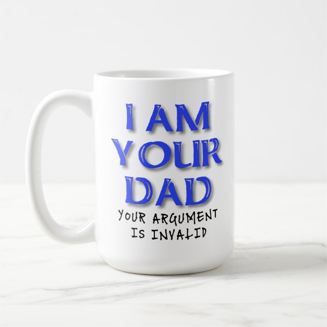 L'argument de papa n'est pas valable Mug drôle (Gauche)