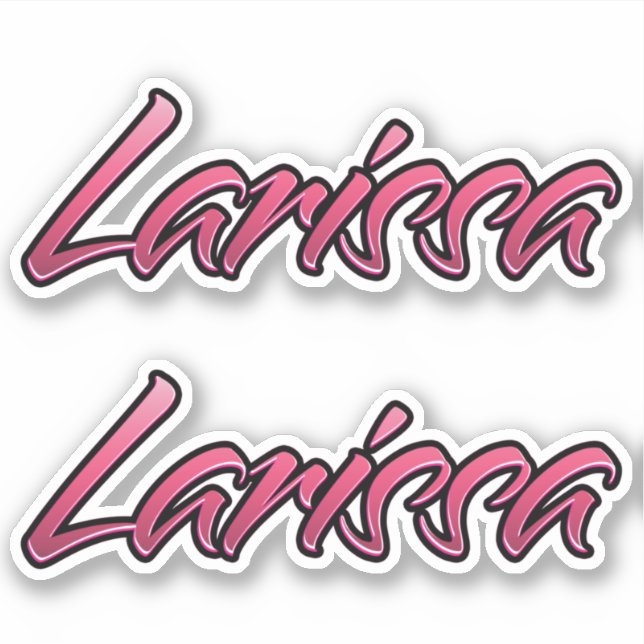 Larissa autocollants rose délavé set d'autocollant (Devant)