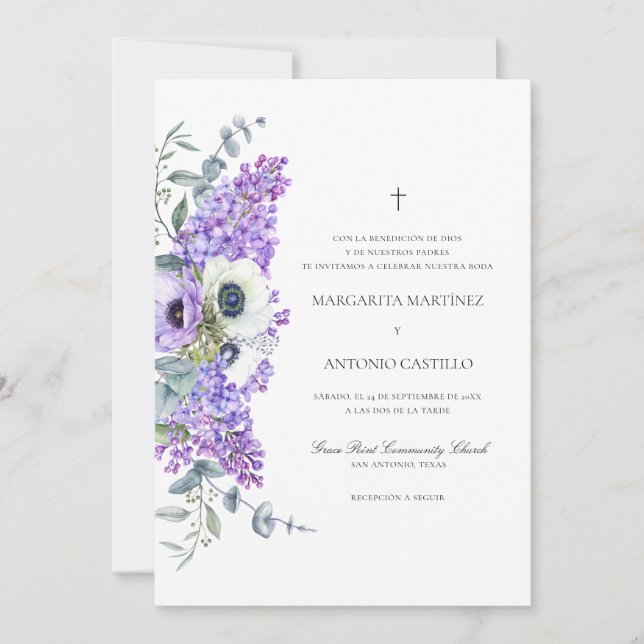 Larissa Invitation de Mariage Chrétien Mariage (Devant)